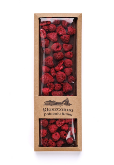 Czekolada wyrabiana ręcznie - DESEROWA - malina liofilizowana 120g