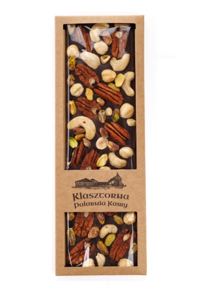Czekolada wyrabiana ręcznie - DESEROWA - miks orzechów 120g