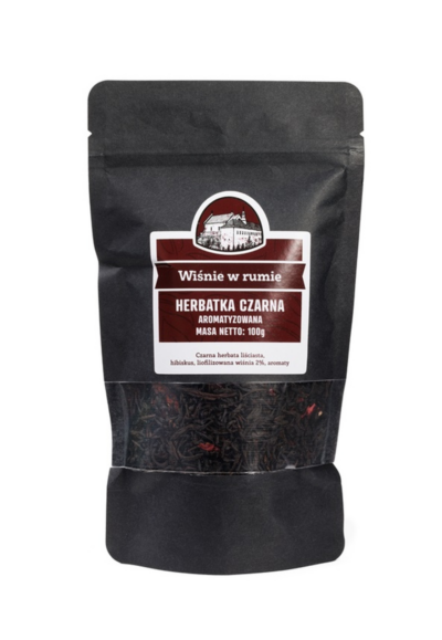 Herbatka Czarna Aromatyzowana Wiśnie w Rumie 100g